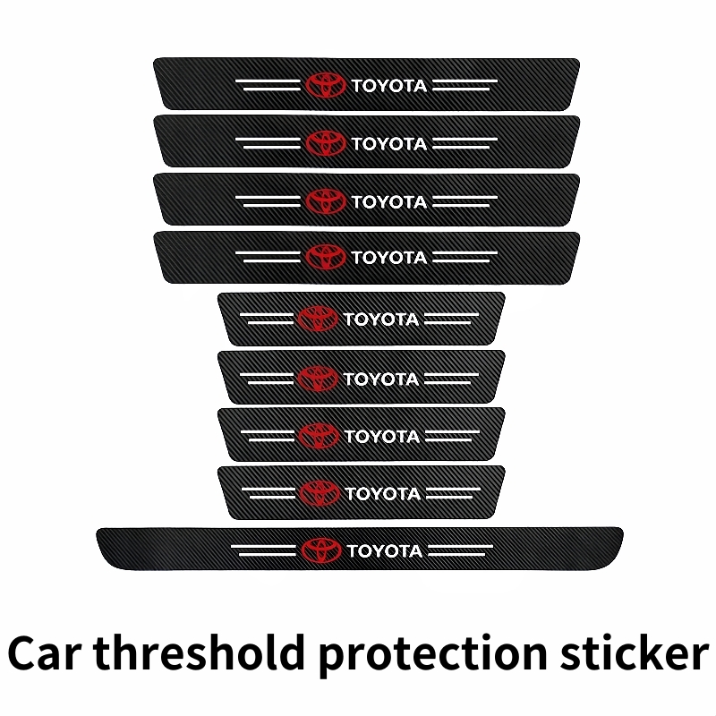 รถประตูแผ่นคาร์บอนไฟเบอร์เกณฑ์ Protector สติ๊กเกอร์สําหรับ Toyota Yaris HILUX Corolla Camry Prius Avensis อุปกรณ์เสริม