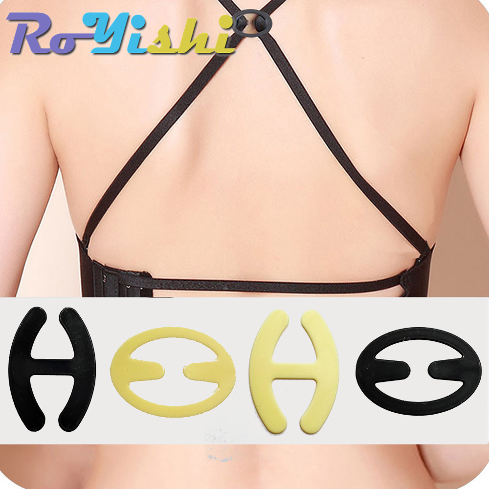 4 stks/pak ondergoed beha gesp onzichtbare schaduwvormige rug intimi accessoires clips riemhouders