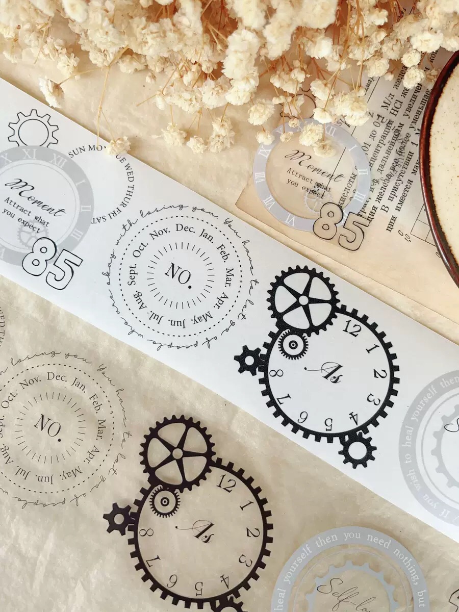 YiEr Studio-Autocollant décoratif vintage Time Cruise, Washi Tape License, Carte de bricolage, Plan de scrapbooking exécutif