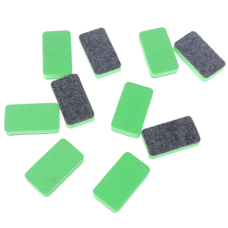 Miniborrador magnético de pizarra blanca, limpiador de rotuladores, pizarra de tiza, toallita, suministros para la escuela y la Oficina, 10 unidades