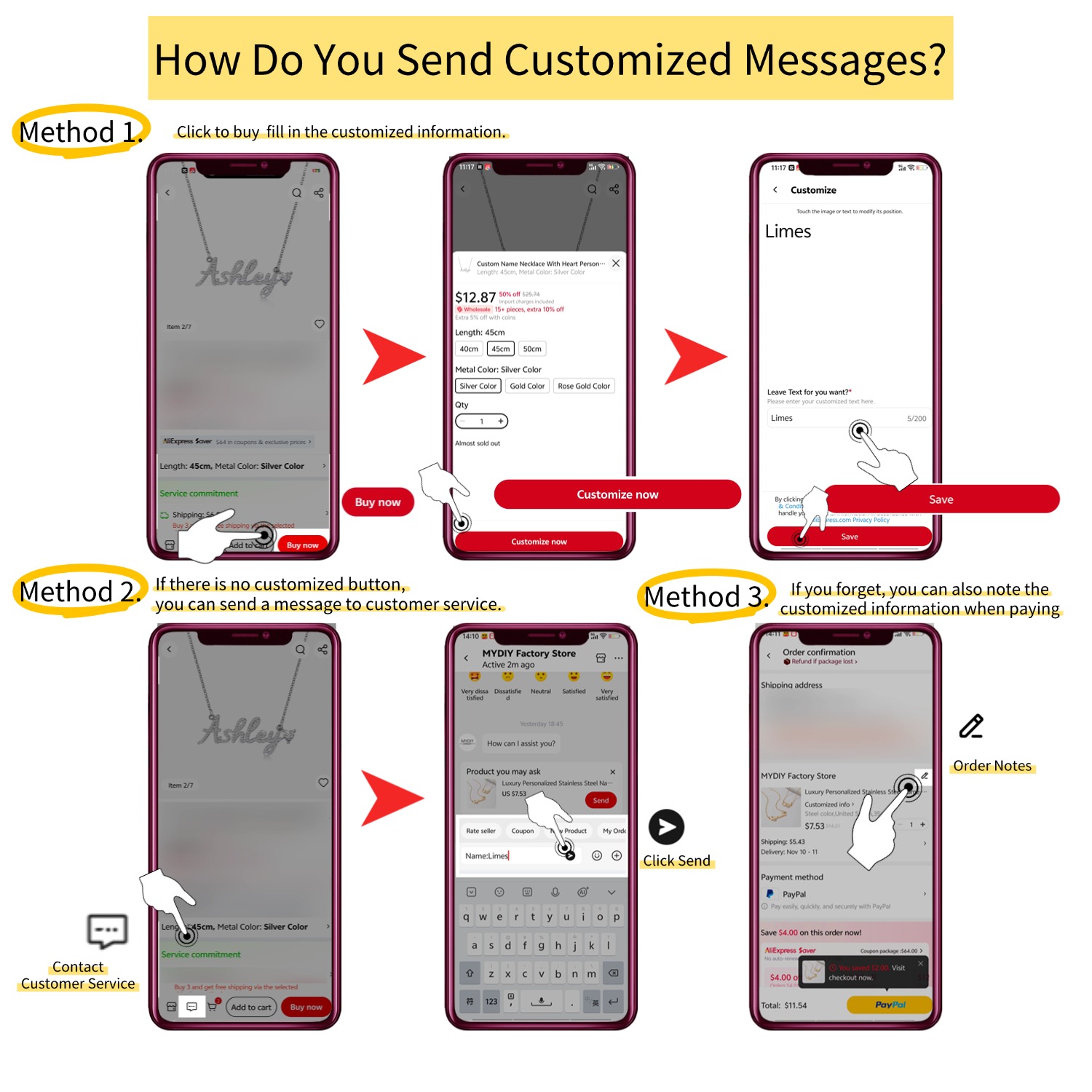 MYDIY Personalized Link Pay the difference and postage to produce new products