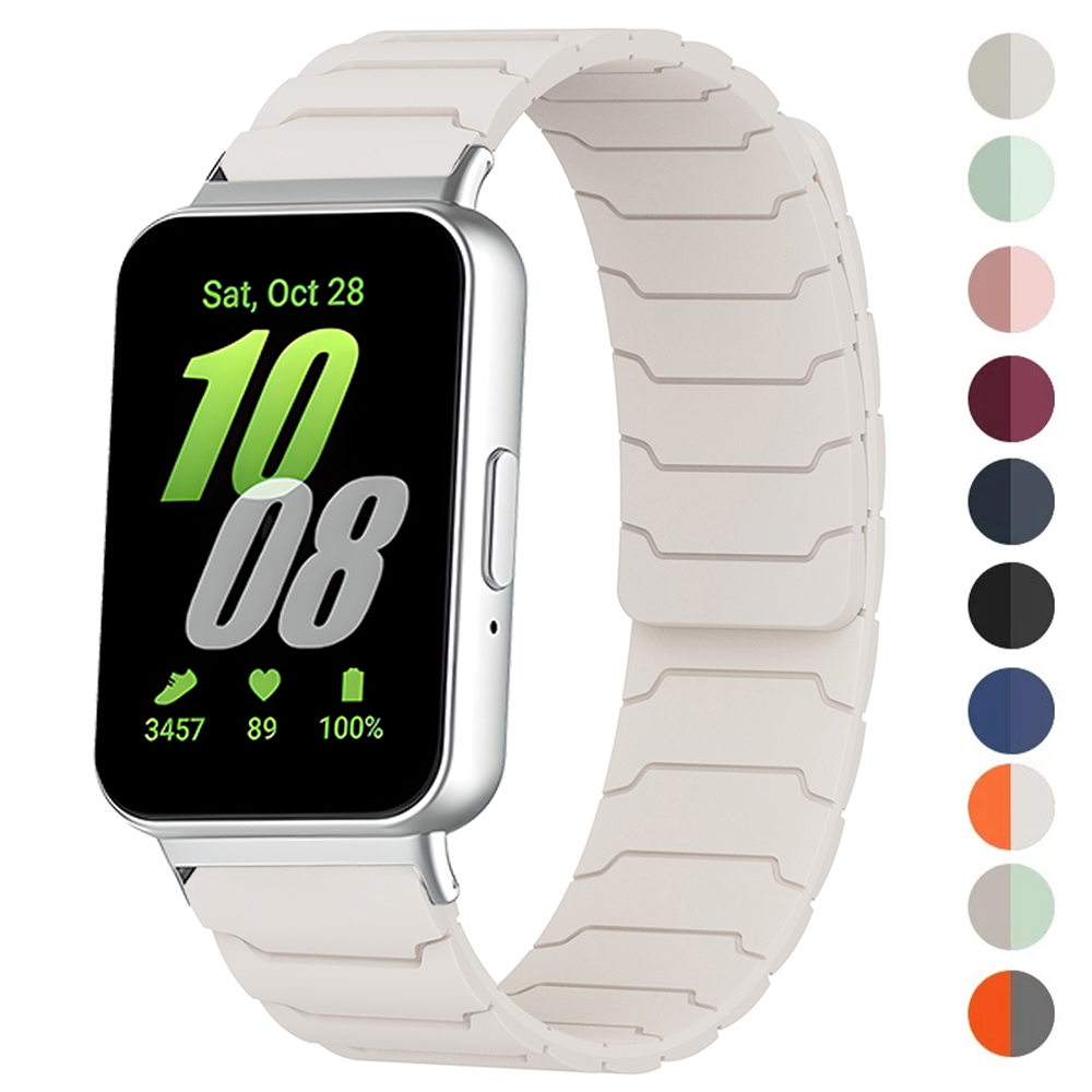 Pulseira Magnética de Silicone Ajustável para Samsung Galaxy Fit 3 - Bracelete Inteligente