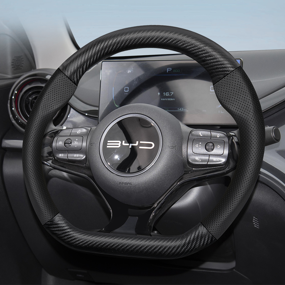 Geschikt voor Byd ademend leer mat koolstofvezeltextuur stuurhoes geschikt voor Dolphin Mini Seal Atto 3 King Shark 6 Song Pro Seagull F0 Sealion 7 Yuan Plus Dmi auto-accessoires
