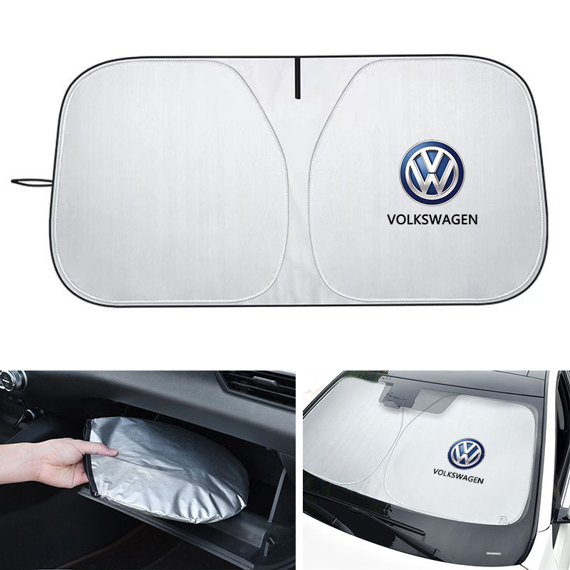 Pare-brise de voiture pare-soleil visière Protection UV bouclier pour VW Volkswagen GTI Polo Golf Passat Tiguan Arteon Touareg Taigo Caddy