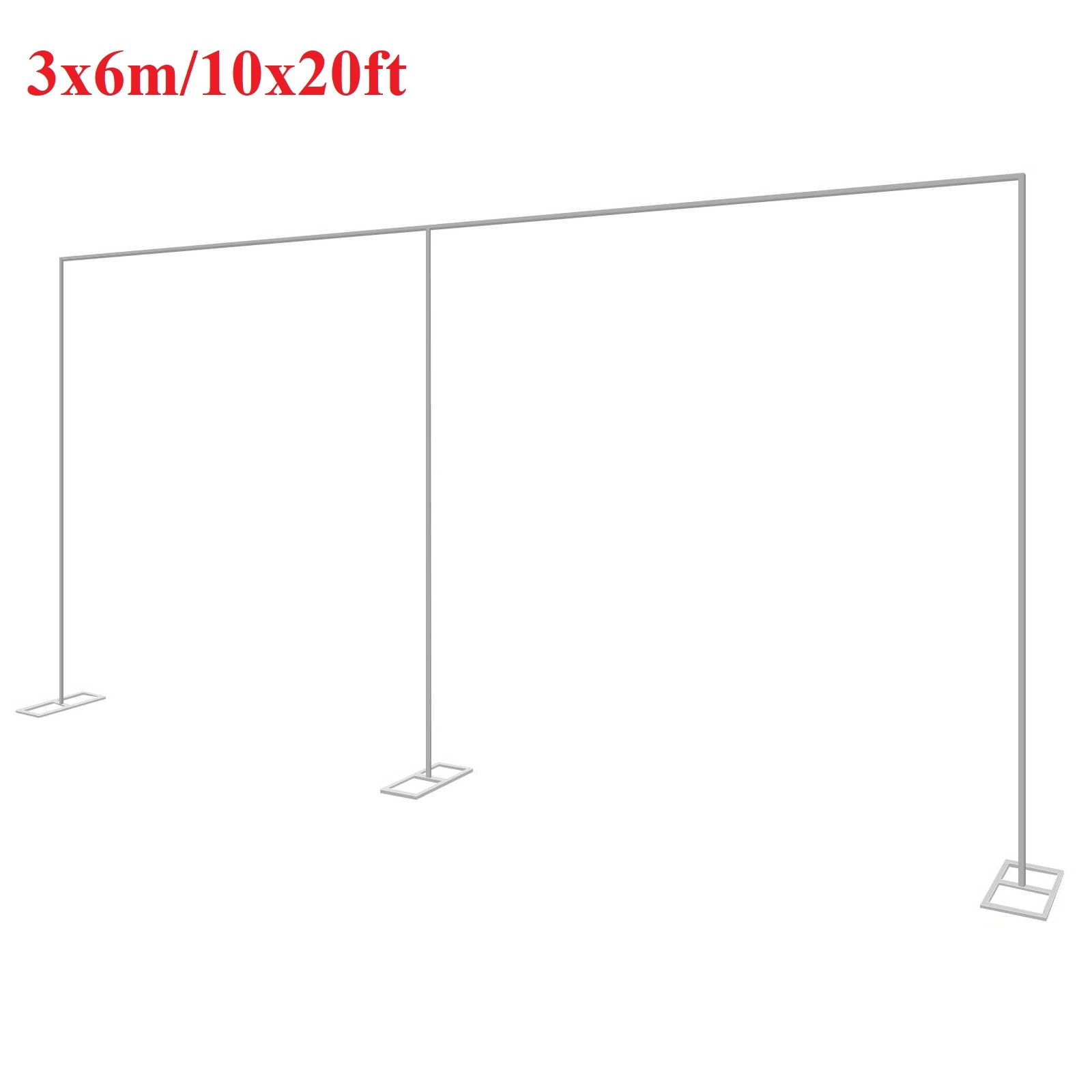 Soporte de arco de boda de Metal de 3x6m/10x20 pies, marco de cortina de fondo de fotografía de alta resistencia, estante de decoración de flores para globos, soporte para plantas