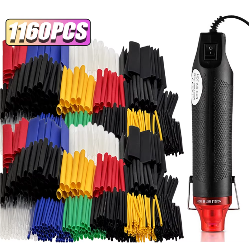 1160/580/164 個の熱収縮チューブキットワイヤー収縮ラップ接続ケーブルカバー保護電気絶縁、修理