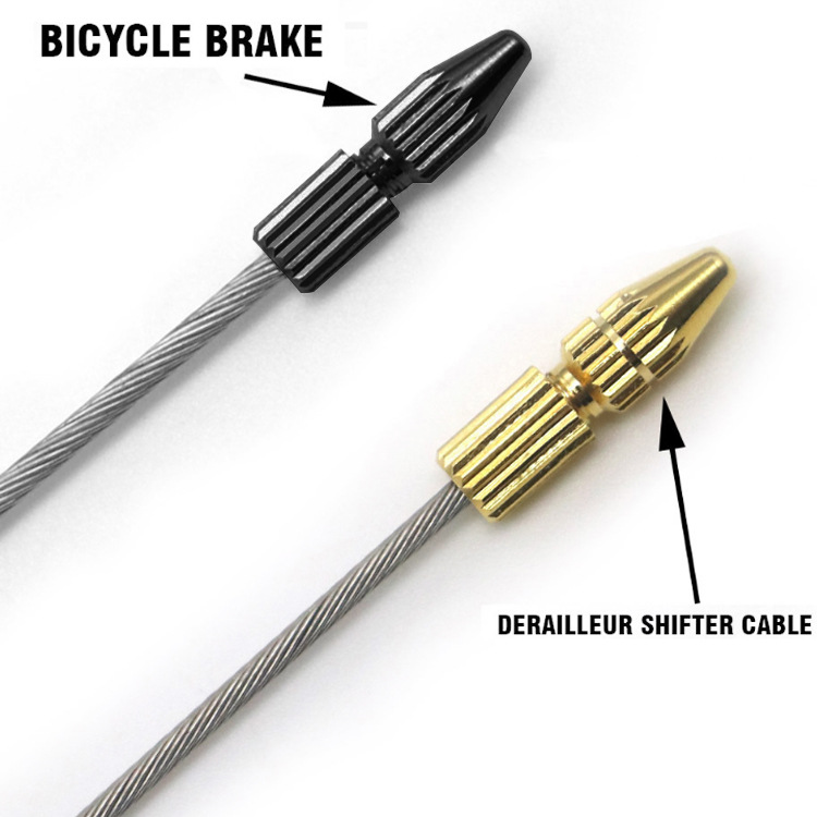 Embouts de câble de frein de vélo vtt en cuivre de haute qualité, manchons d'extrémité de fil intérieur