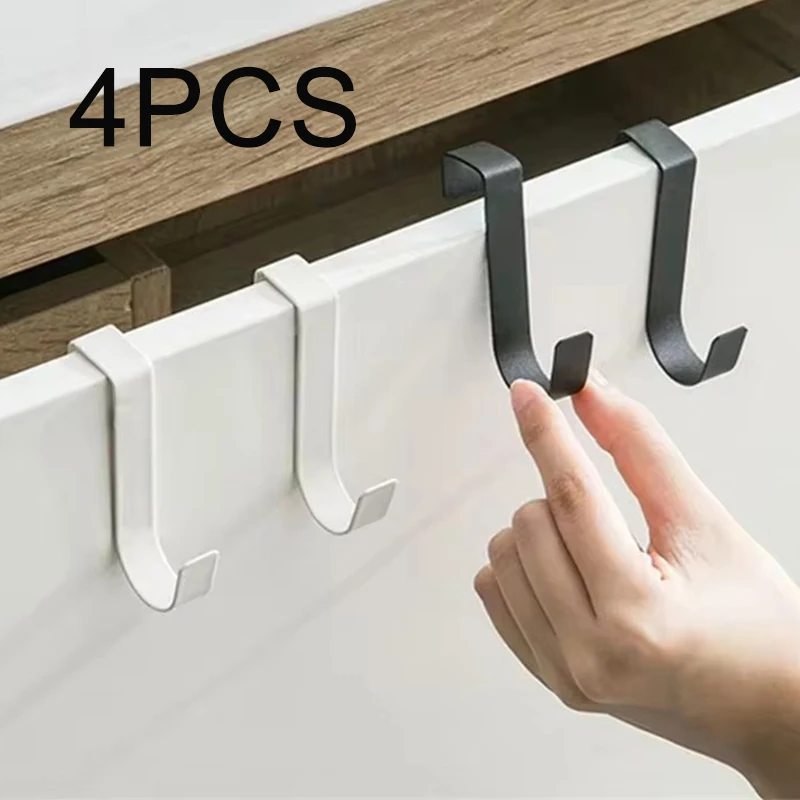 Ganchos multiuso para porta de armário de cozinha, gancho traseiro para pendurar roupas, casaco, chapéu, toalha, gancho de armazenamento, acessórios de banheiro