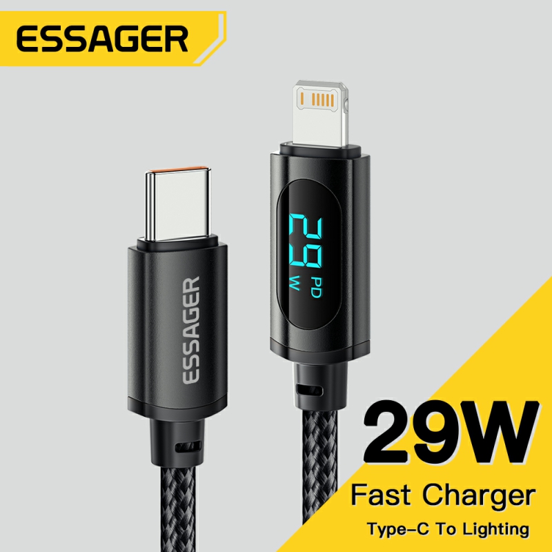 Essager Usb Type C Kabel Voor Iphone 14 13 12 11 Pro Max Xs Xr Pd 29W Snelle Lading charger Lightning Draad Snoer Voor Ipad Macbook
