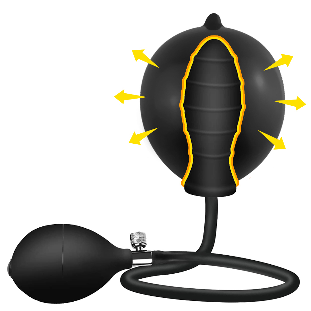 Anal Plug Inflatable Buttลูกปัดเกย์ขยายขนาดใหญ่Dildoปั๊มนวดเพศของเล่นสำหรับผู้หญิงผู้ชายซิลิโคนAnus Dilato