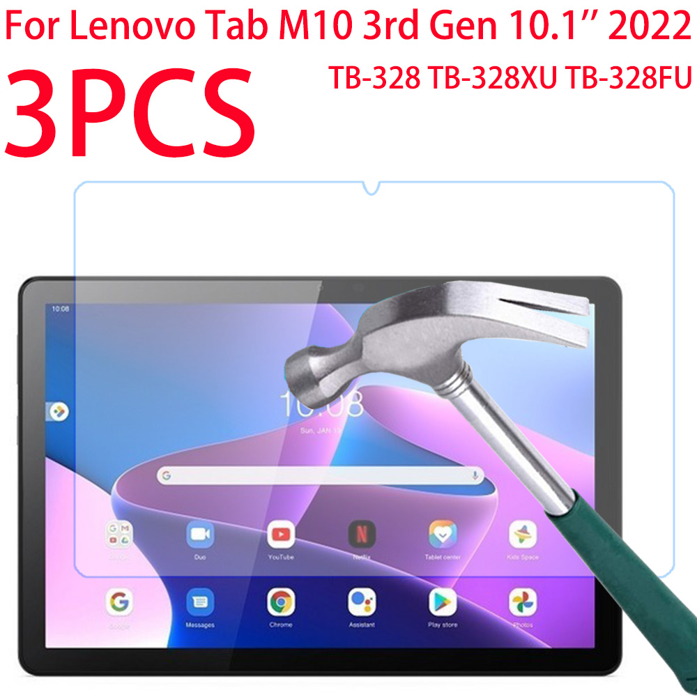 3 opakowania szkła hartowanego do Lenovo Tab M10 Gen 3 2022 M10 3rd Gen 10.1 inch TB-328 TB-328FU XU Protective Film