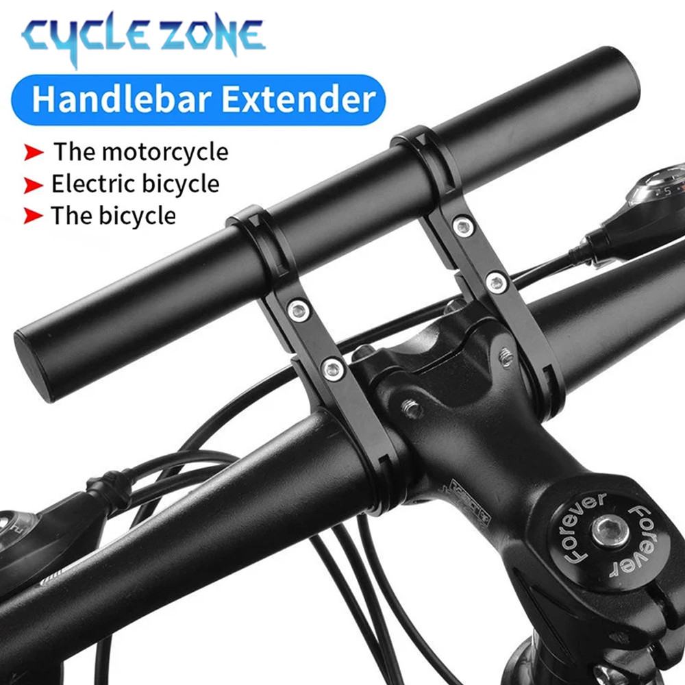 Fahrrad taschenlampe halter griff leiste front licht 1pc extender halterung doppel rohr bike zubehör radfahrer lenker