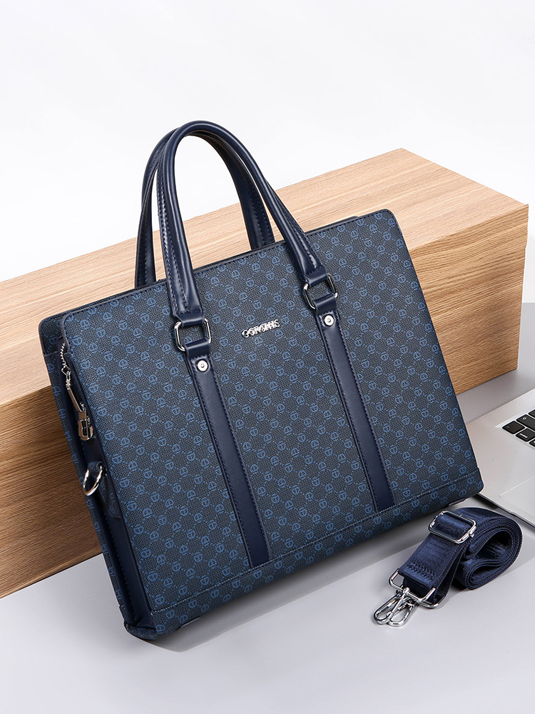 Executive Briefcases For Men Luxury PU Leather Password Lock Business Portable 15.6 Inch Laptop Handbag Portfolio Bag Documents