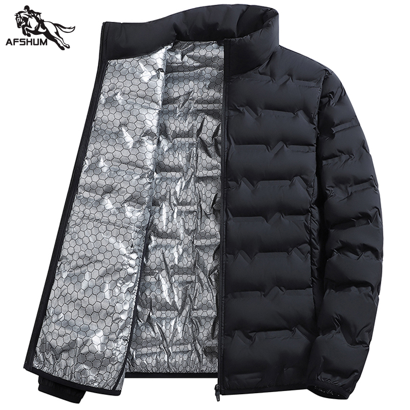 Men's Jacket Stand Collar Mens Parka Winter New Down Jacket Fleece Warm Jackets Men Business Leisure Coat Baseball Coats 96188