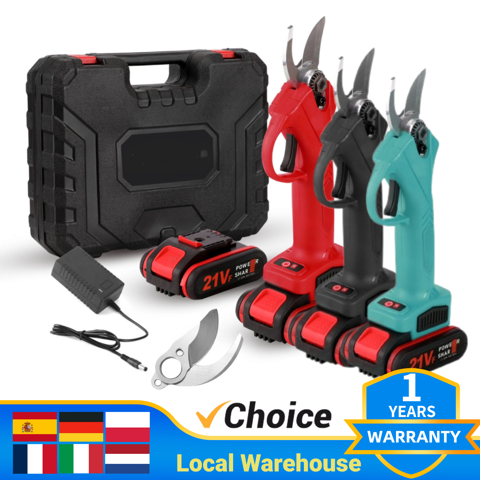21V 30mm Draadloze Elektrische Snoeischaar Snoeischaar Efficiënte Fruitboom Bonsai Snoeien Takken Cutter Landschapsarchitectuur Tool
