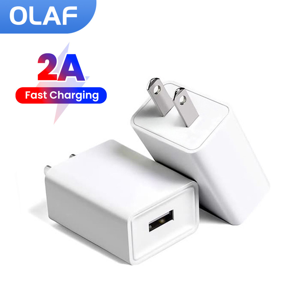 EU/US Plug 5V 2A USB Wall Phone Charger For iPhone Samsung Xiaomi Redmi Huawei Charger Power Adapter 1/2Pcs