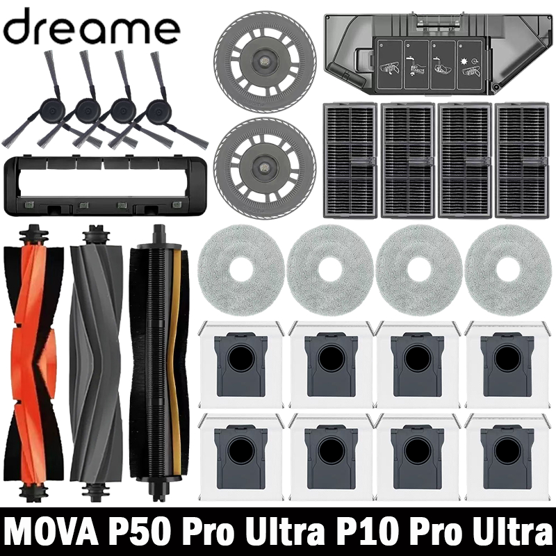 Для пылесоса Mova P50 Pro Ultra/Mova P10 Pro Ultra Сменные аксессуары Основная боковая щетка Фильтр Швабра Мешок для пыли