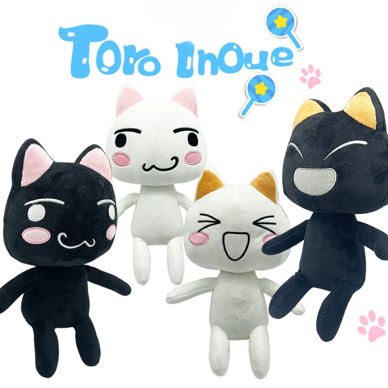 28 см Kawaii Toro Inoue The Cat, плюшевая игрушка, мягкая аниме, мультяшная кукла, украшения для комнаты, подарки на день рождения, рождественские подарки для детей