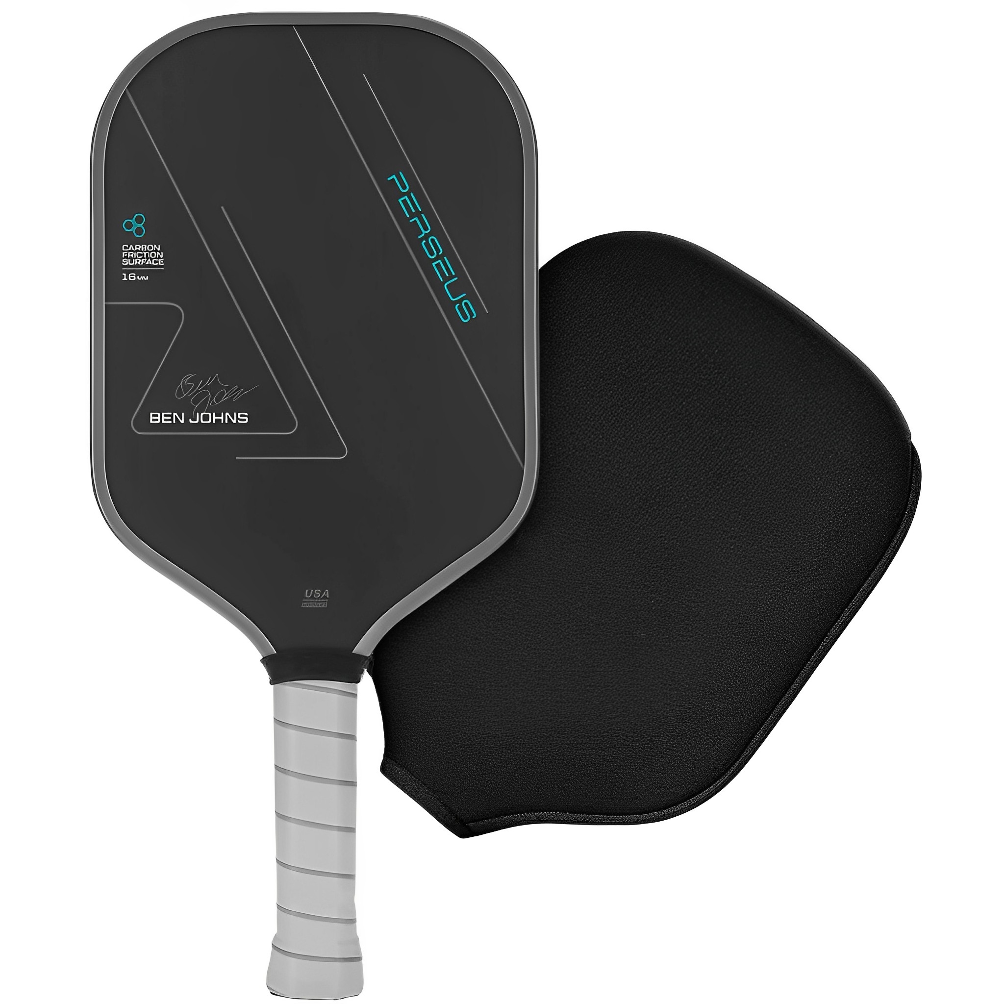 BEN JOHNS T700 คาร์บอนไฟเบอร์ Pickleball Paddle คาร์บอนแรงเสียดทานพื้นผิว 16mm Polymer Honeycomb Core Enhanced Power & Spin & Control
