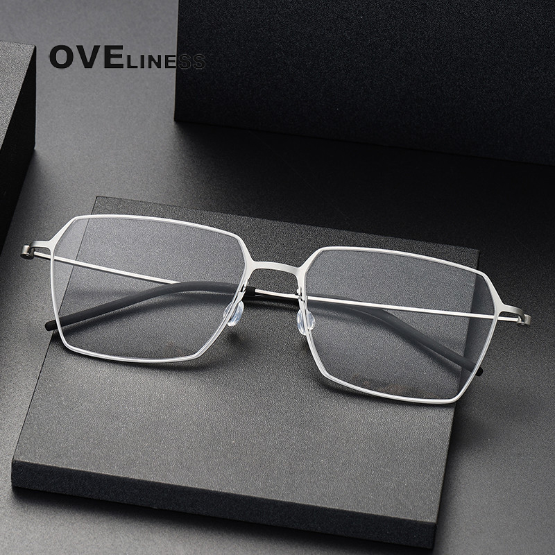 Reine Titan optische Brillen fassungen Männer Frauen Vintage quadratische Myopie verschreibung pflicht ige Brillen Marke Designer Brillen Brillen