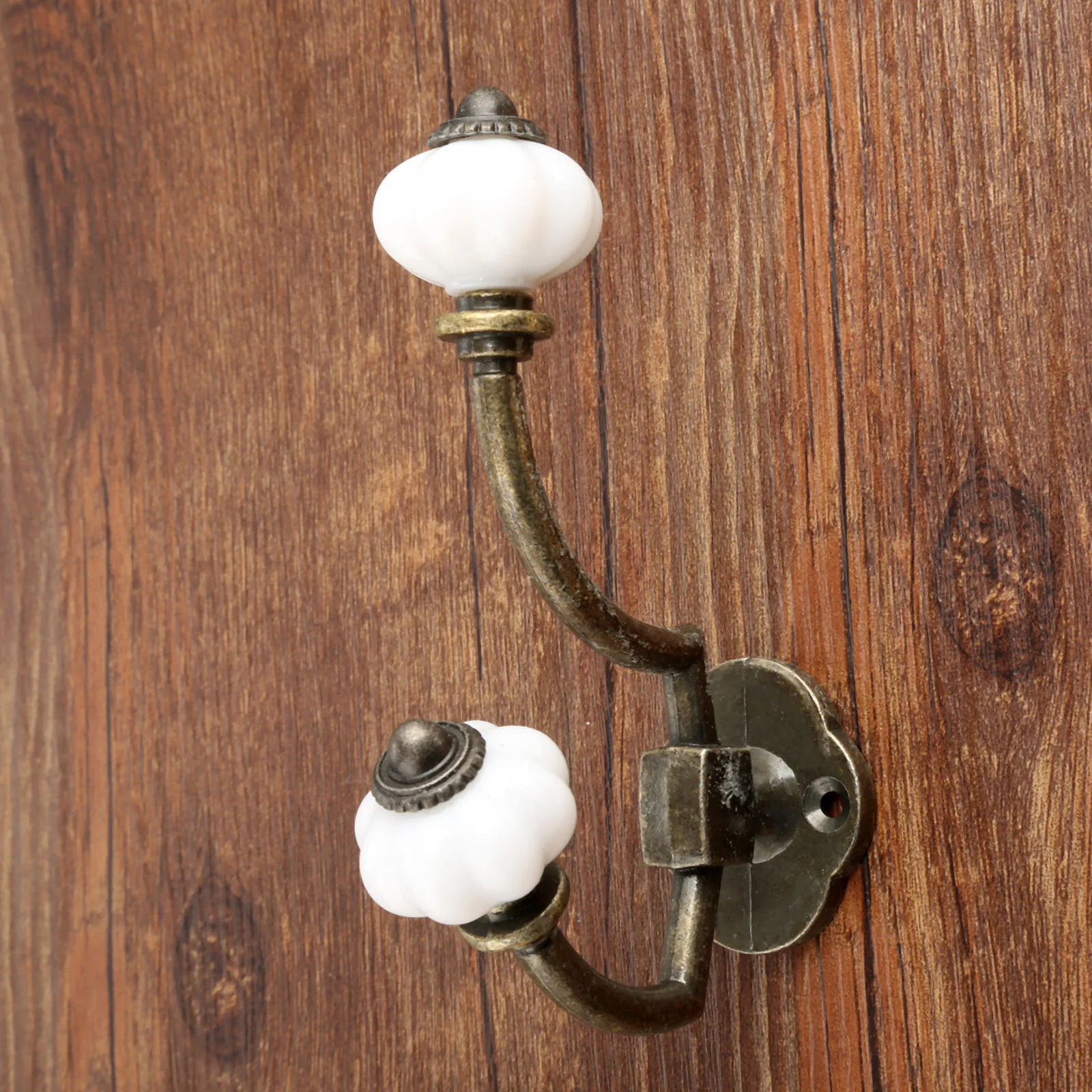 Ganchos de bronce antiguo para colgar en la puerta, colgador de pared para baño, sombreros, bolsas, llavero, gancho de aleación, ganchos de pared con tornillos de 125x95mm, 1 unidad