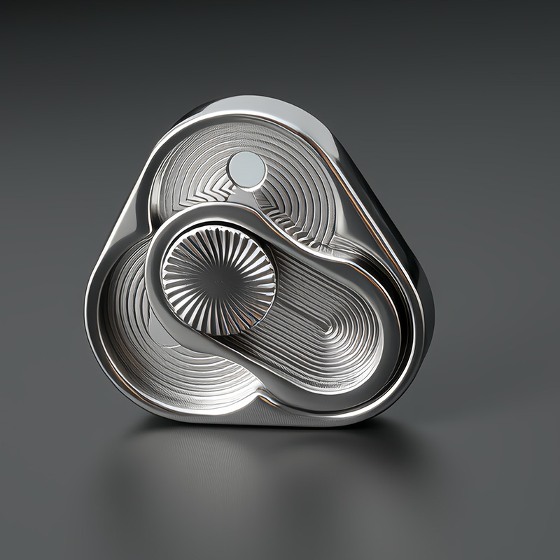 Triangle Spinner Flip Coin EDC Fidget Push Coin Decompressie Handspeelgoed Handvat Stuk Fidget Spinner Leuk speelgoed