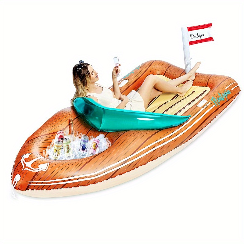 JOYFY Gommone Gigante Gonfiabile con Frigorifero Integrato, Giocattolo Galleggiante Divertente per Piscina, Lago, Spiaggia, per Bambini e Adulti, Regalo Estivo per Feste
