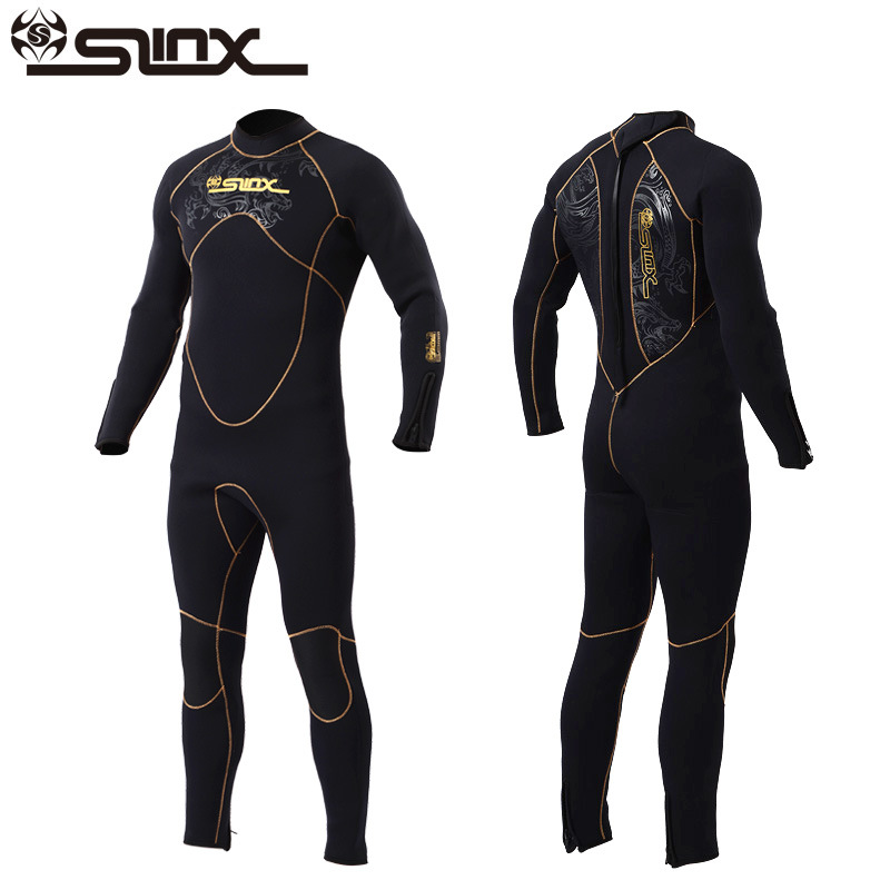 5mm męski kombinezon zagęścić z długim rękawem odzież do nurkowania Sub wędkarstwo neoprenowy Surf Snorkeling stroje kąpielowe kombinezon żeglarski sprzęt plażowy