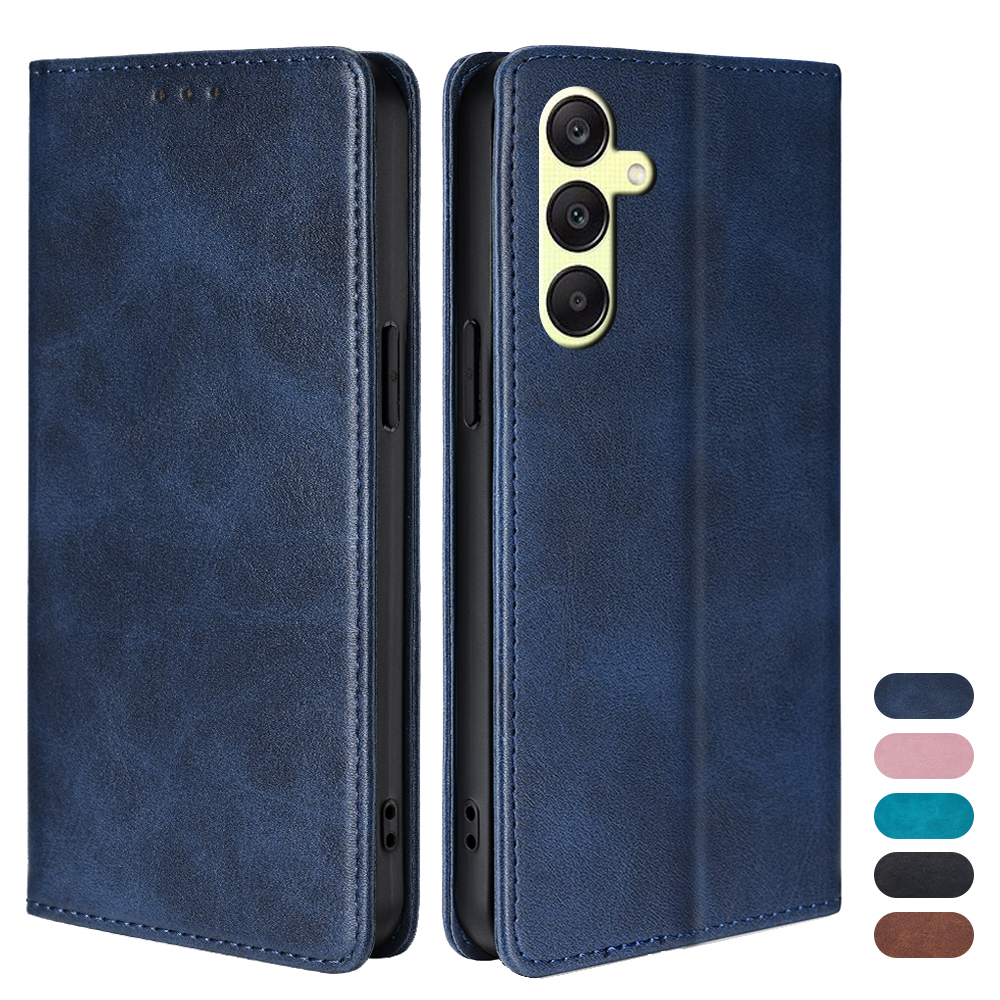 Funda de teléfono de cuero de negocios para Samsung Galaxy A55 A35 A15 A25 A54 A34 A24 A14 A73 A53 funda con tapa magnética con soporte