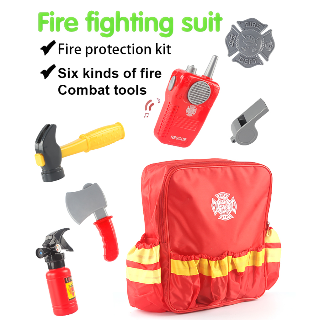 Firefighter Tools Toy Fireman Props Role-playing Plaything Home Exquisite Funny Cosplay Toys Children Playthings