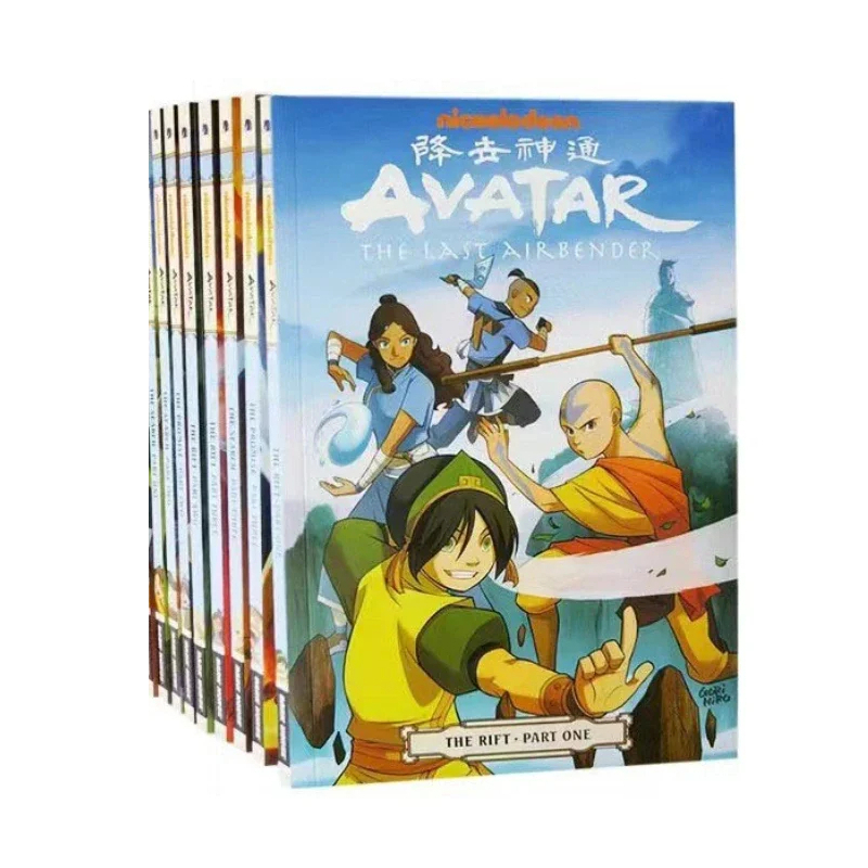 9 книг Аватар Последний маг воздуха Сезон 1/2 Английская книга с картинками Американские комиксы Экшн-комедия Фэнтези