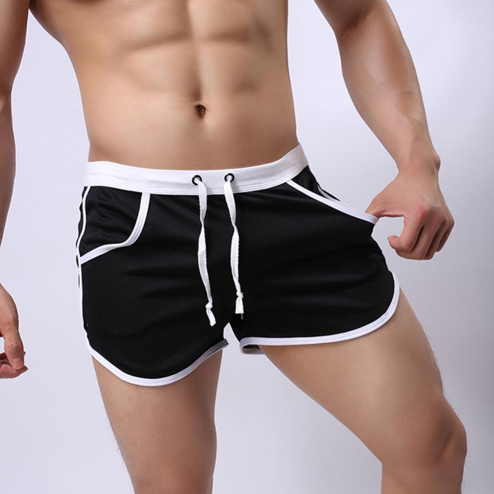 Męskie kolorowe bloki letnie sportowe spodenki gimnastyczne ze sznurkiem spodnie plażowe kąpielówki spodenki sportowe Fitness pływanie bokserki spodnie plażowe
