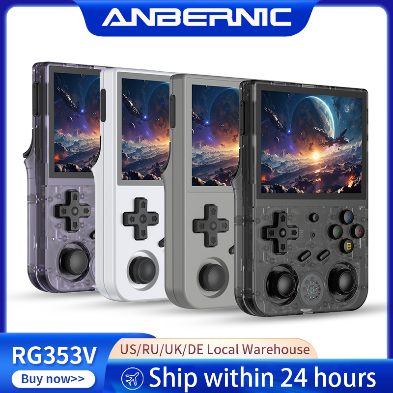 Console de jeu portable rétro Anbernic RG353V RG353VS, écran IPS 3,5 pouces, lecteur vidéo RK3566, 4000+ jeux, prise en charge de la manette filaire