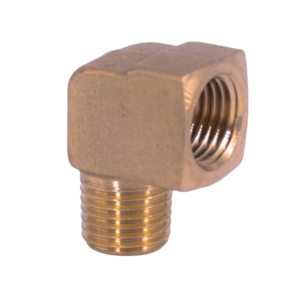 1/8 "1/4" 3/8 "1/2" NPT codo hembra a macho bloque de latón de 90 grados conector de acoplador de instalación de tuberías agua Gas combustible