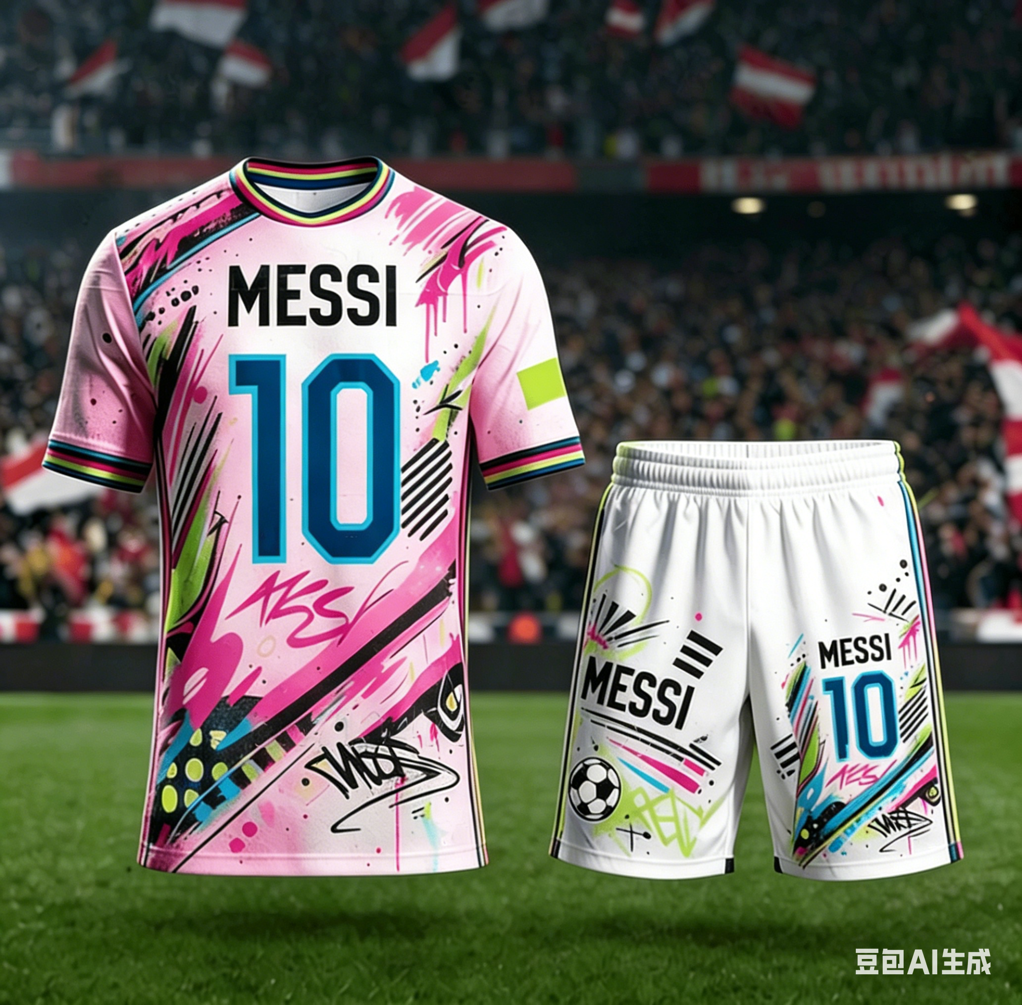 Conjunto de Treino de Futebol Novo 2026 Tamanho 10 #   Messi #   Conjunto de Shorts de Secagem Rápida para Adultos/Crianças em Tamanho Plus com Camiseta de Manga Curta - Presente