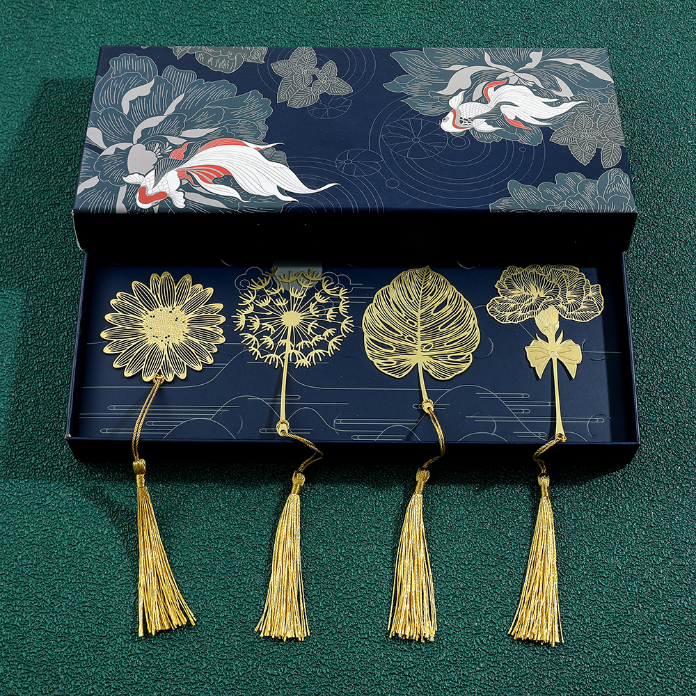 สไตล์จีน Handmade Book Mark Golden Rose Lotus Flower บุ๊คมาร์คอ่านหนังสือสําหรับคนรักหนังสือของขวัญสําหรับคอลเลกชันเพื่อน