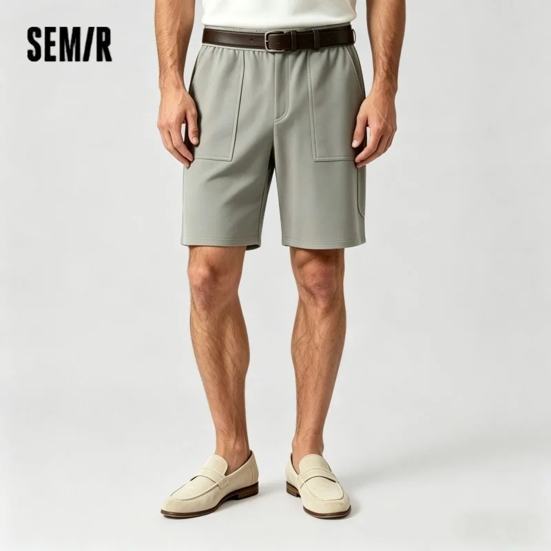Pantalones Semir para Hombre, Textura Piña, Ropa de Trabajo, Corte Holgado y Recto, Tejido de Punto, Estilo Casual de Verano 2026, Suaves y Cómodos para Uso Diario