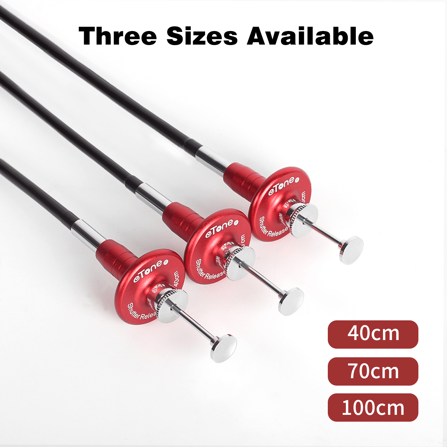 eTone 40cm/70 cm/100cm mecânica obturador liberação controle cabo para câmera digital e câmera de filme