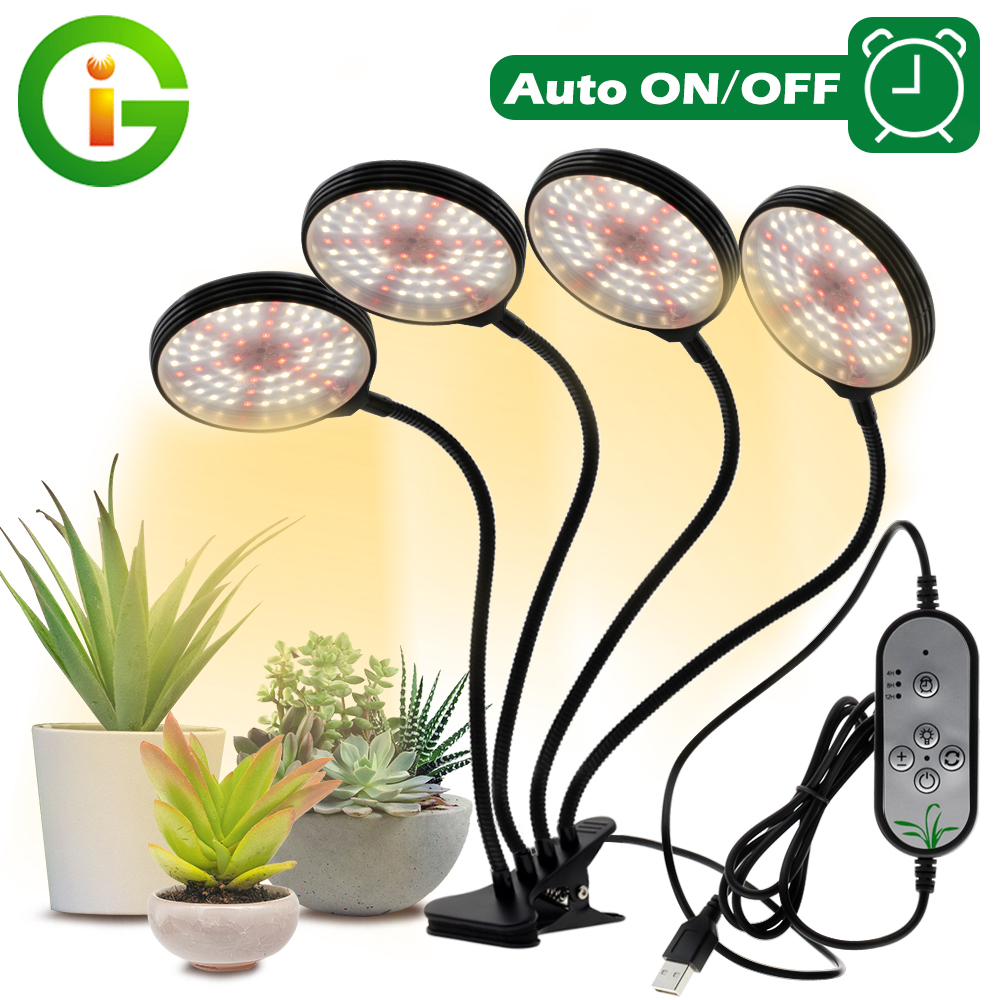 DC5V USB LED élèvent la lumière avec contrôle spectre complet Sunlike LED Phyto lampe pour plantes d'intérieur semis fleur maison tente