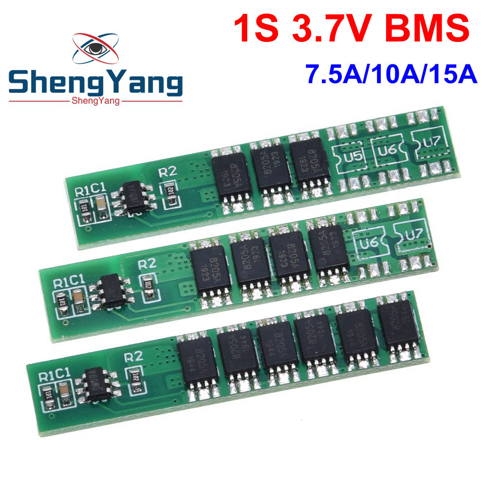 TZT 1/5 шт. 1S 7,5A 10A 15A 3,7 В литий-ионный 3 4 6MOS BMS PCM плата защиты аккумулятора PCM для литиевой батареи 18650 Lion