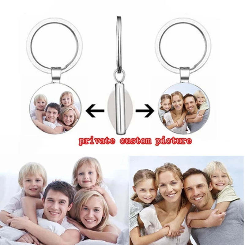Llavero familiar personalizado hecho a mano de doble cara, llavero con foto de abuelos para padres, niños y niñas, el mejor regalo para la familia
