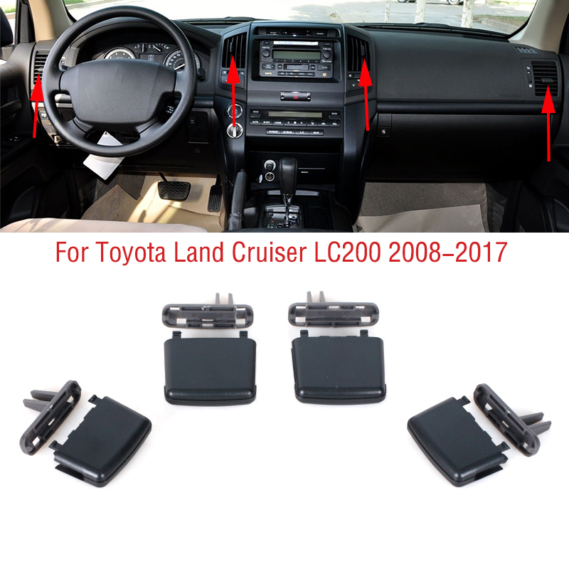 Salpicadero delantero de coche salida de aire acondicionado A/C ventilación de aire acondicionado Clip de lengüeta para Toyota Land Cruiser LC200 FJ200 2008-2017
