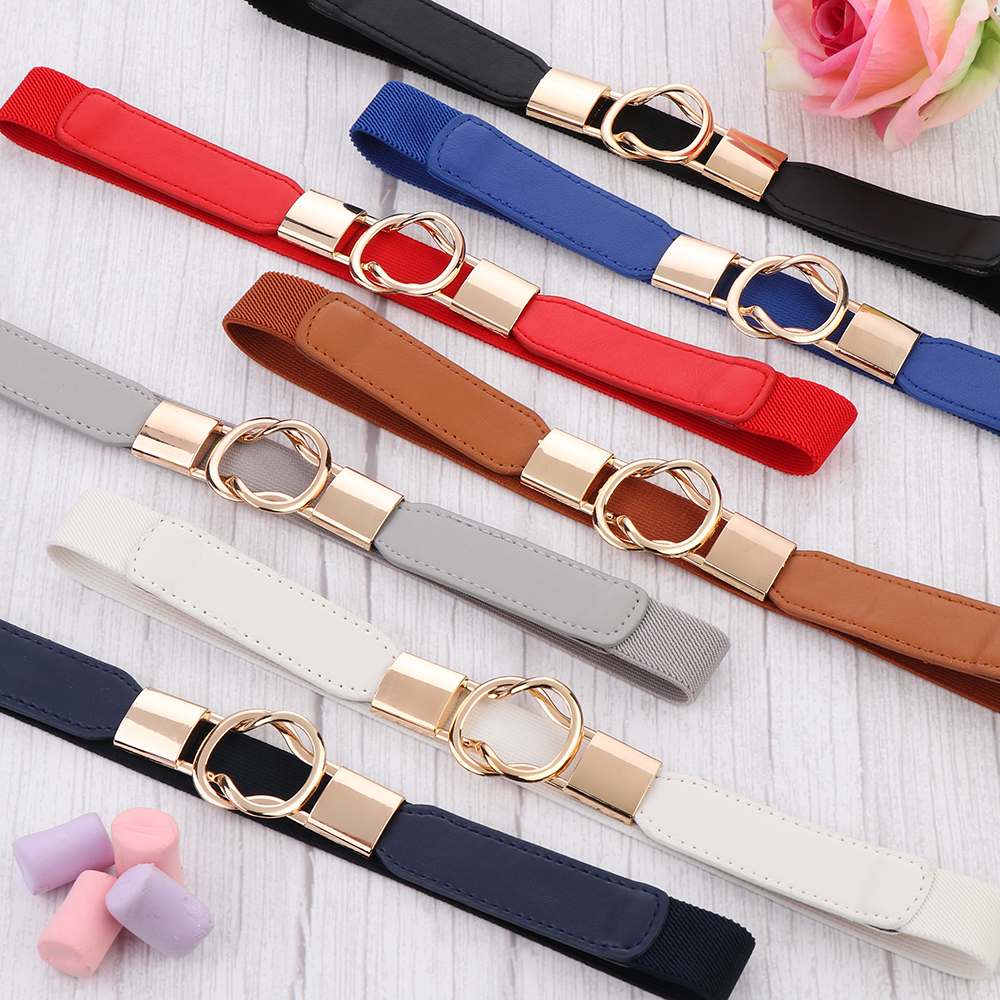 Vrouwen Riem Elastische Tailleband Dunne Stretch Wrap Gesp Taille Riem Elegante Cumberbanden Fashion Leaf Riem Voor Dress Accessoires