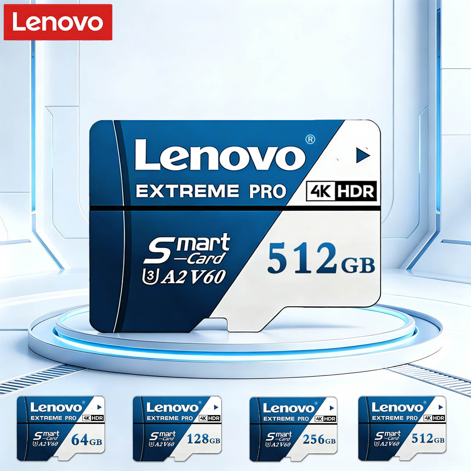 Карта памяти Lenovo Extreme Pro Micro SD с высокоскоростной передачей данных, 128 ГБ, 256 ГБ, 512 ГБ, U3 V60, TF-карта для камеры, дрона