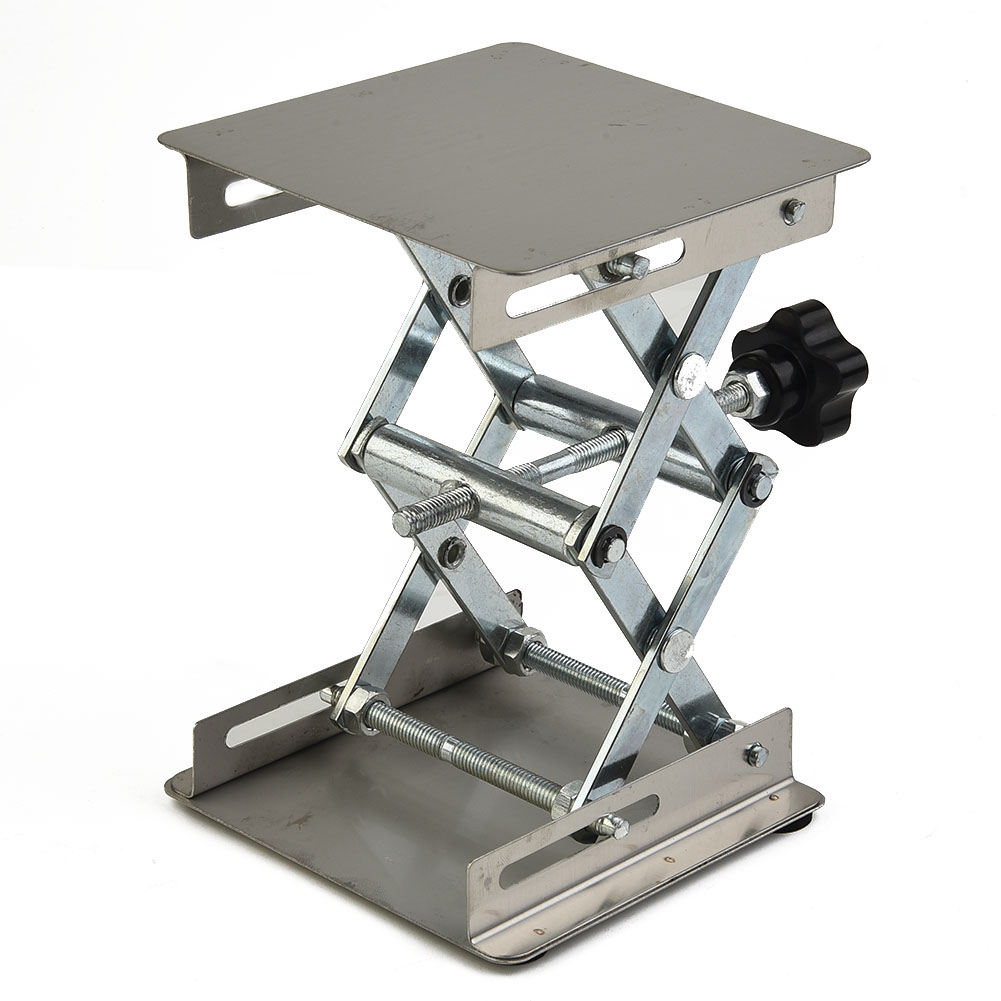Mesa de elevação de aço inoxidável, máquinas para trabalhar madeira, roteador, levantador ajustável, plataforma de elevação de laboratório, ferramentas de carpintaria