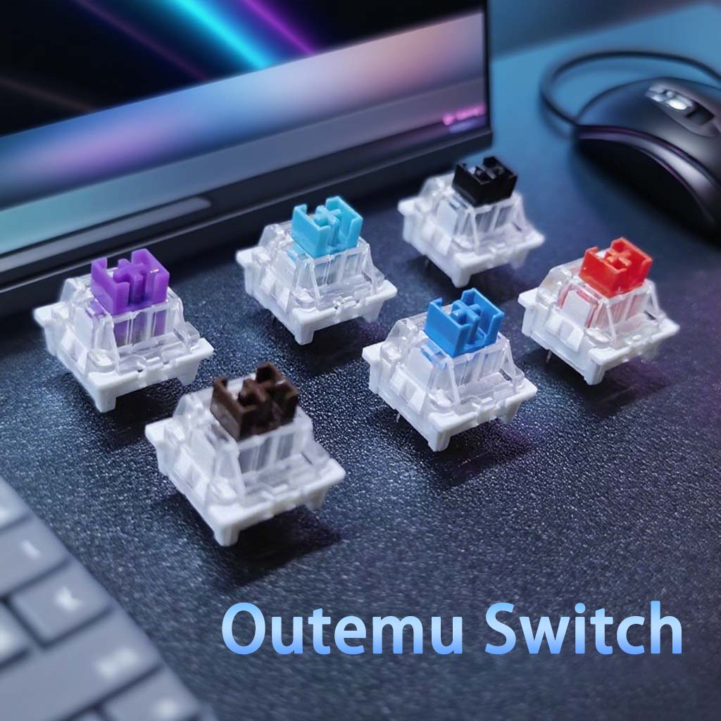 กันฝุ่น Outemu Switch คีย์บอร์ดเชิงกล Linear Tactile Clicky Silent Switches สําหรับ MX Mechanical คีย์บอร์ด Gaming Switch