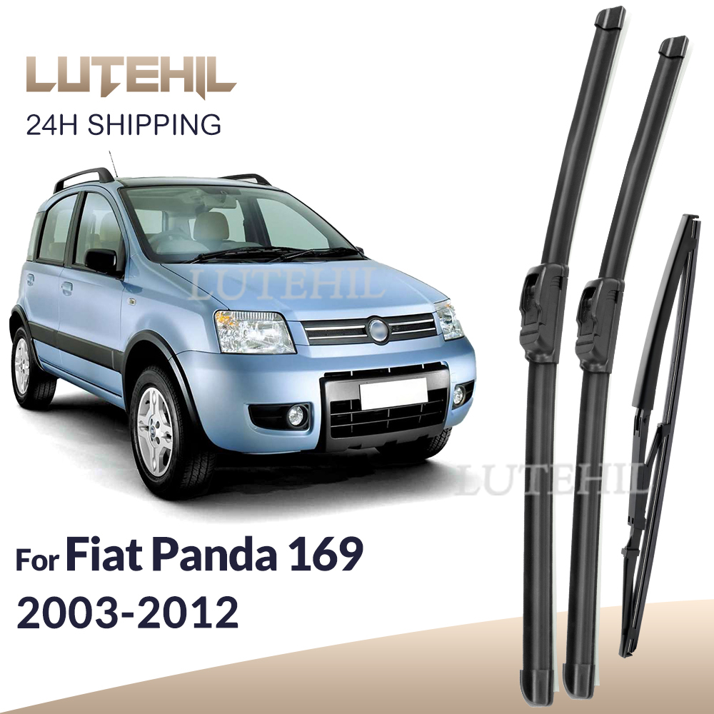 Dla Fiat Panda 169 2003-2012 2004 2005 2006 2007 Wycieraczki przednie i tylne Pióra wycieraczek przedniej szyby Szczotki okienne 22"+16"+13"