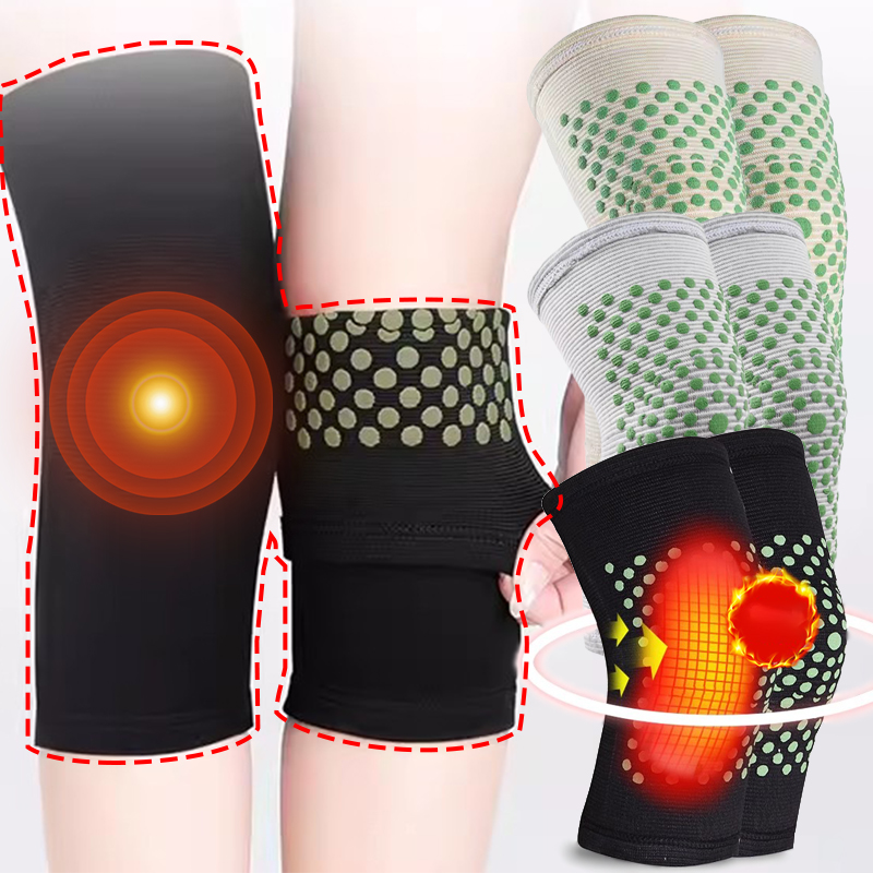 Joint Pain Relief Ay Tsao Lattice Hot Compress Self-Heating Warm Soft Knee Pads Injury Recovery Breathable Elastic Leg Sleeve