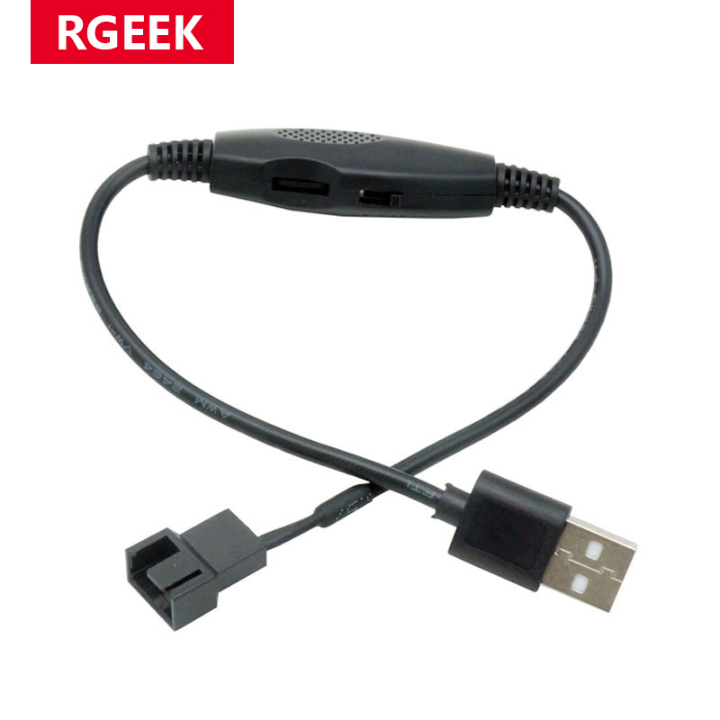 สายแปลง USB เป็น 4Pin 5V สำหรับพัดลมแบบมีปลอกหุ้ม USB2.0 เป็น 4Pin สายอะแดปเตอร์เชื่อมต่อพัดลมเคส พร้อมตัวควบคุมความเร็ว สายอะแดปเตอร์จ่ายไฟสำรอง