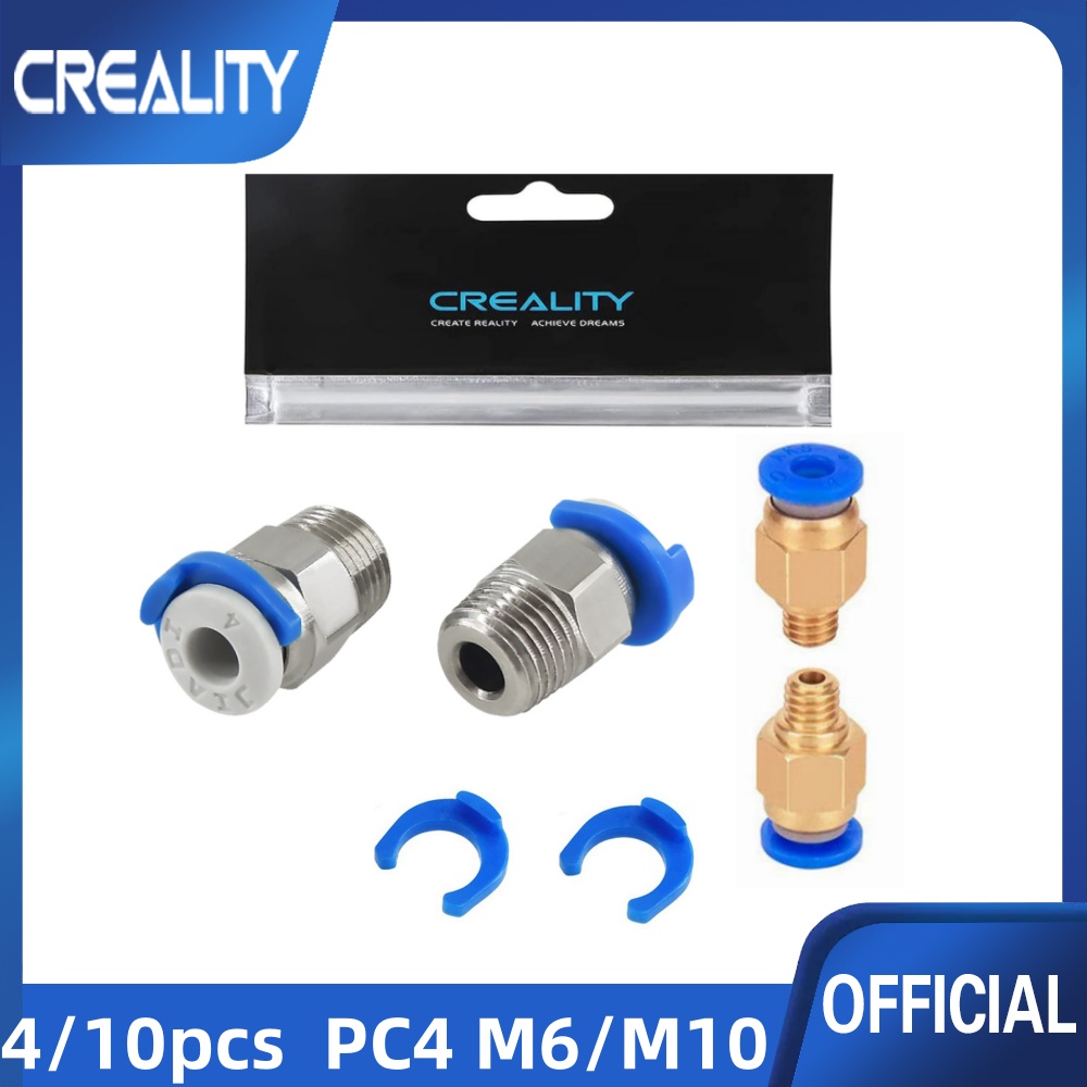 4/10PCS PC4-M6 M10 Pneumatische Connector Fitting voor Creality Ender 3/3 Pro/3 V2 Ender5/5 Pro/5 Plus CR-10/10S Hotend Extruder Kit